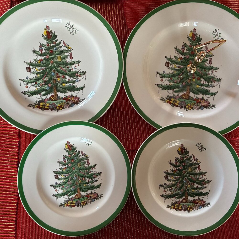 Spode Christmas Tree plate assortment